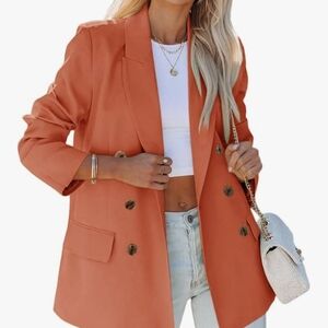 Classic Women's Vibrant Orange Blazer